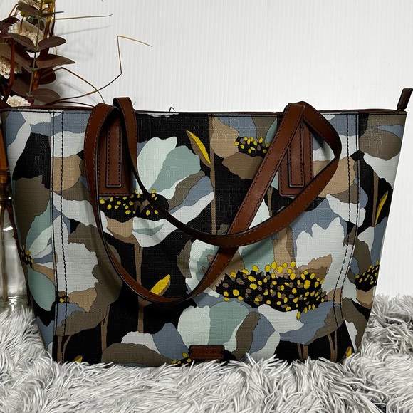 Fossil Handbags - Fossil Floral Tote Bag - Black, Brown, Yellow